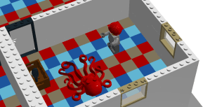 This is Room 111.  The octopus likes to be in the second vehicle in the parking lot!