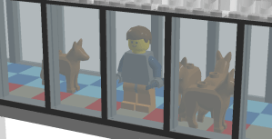 Here is a closer view of the skybridge.  